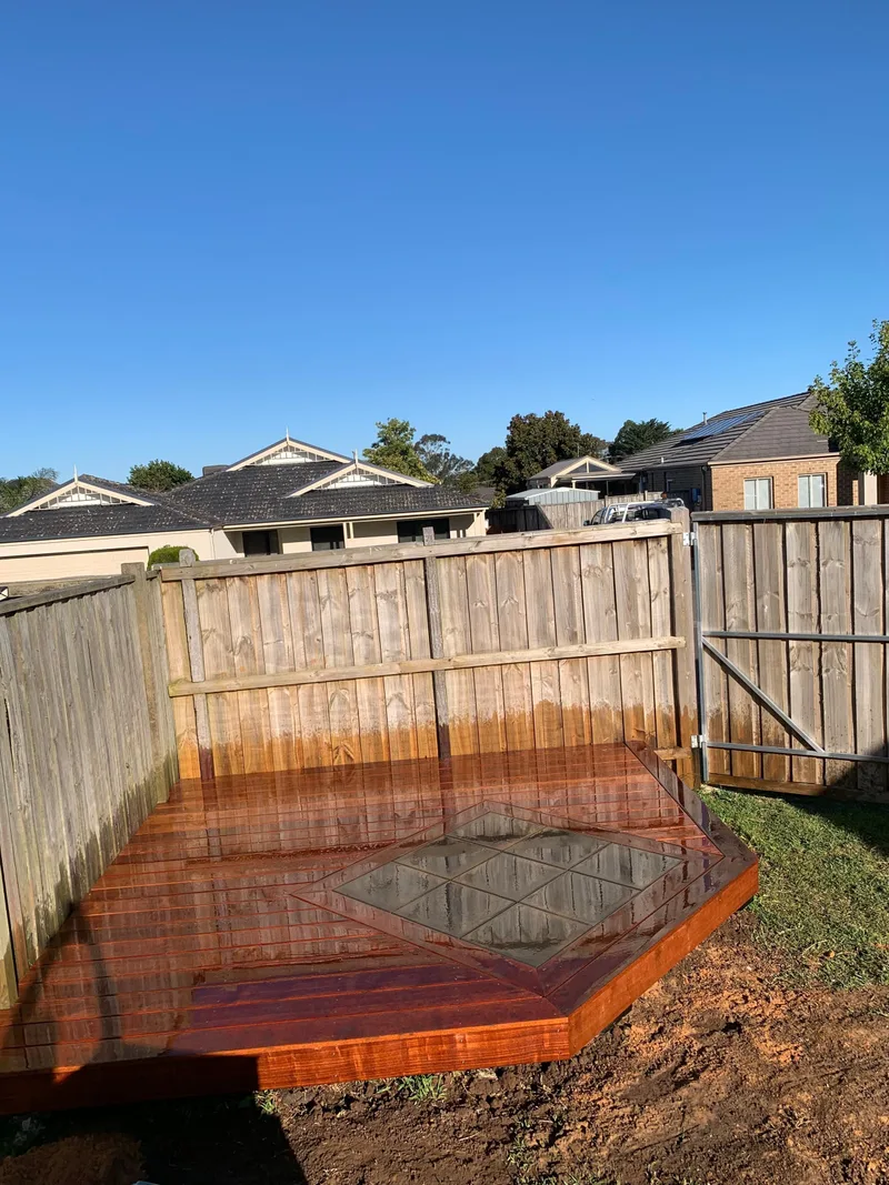 Corner Deck with Firepit