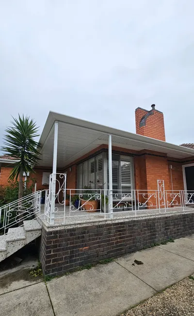 White Stratco Outback Flat Verandah