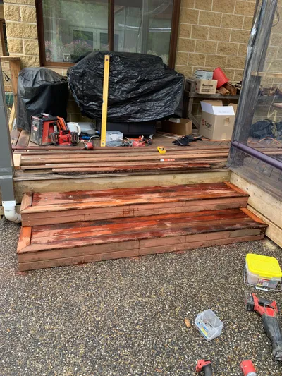 Timber Deck Steps