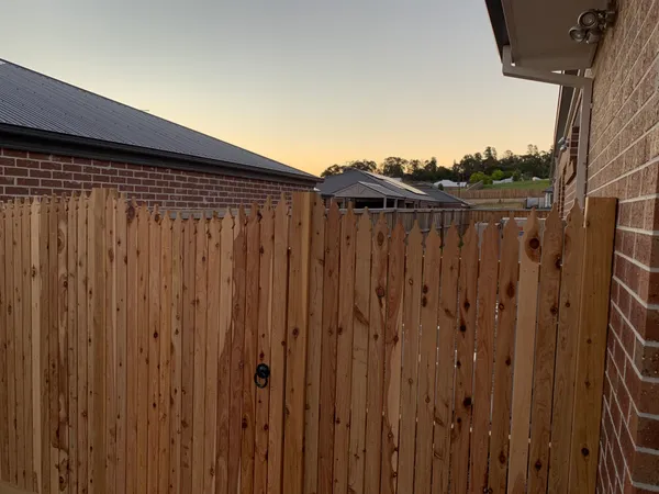 Timber Picket Fence and Gate